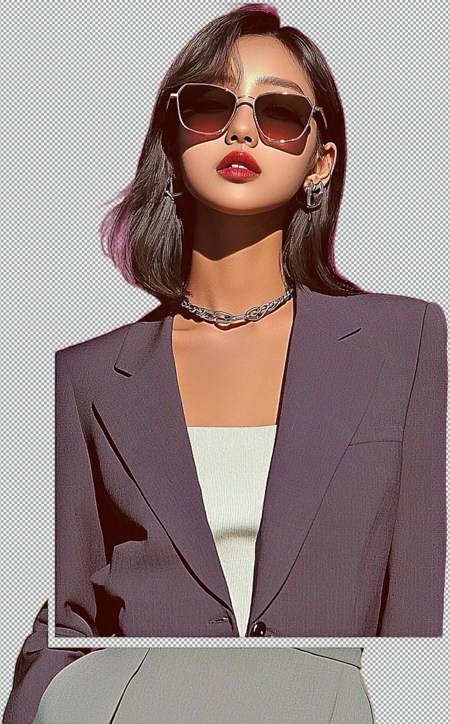 Modern Art Styled Fashion Ad Photo With A Transparent Background 155 SN2982 - Sweet As Hell Designs