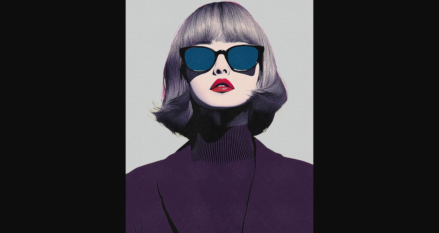 Modern Art Styled Fashion Ad Photo With A Transparent Background 160 SN2987 - Sweet As Hell Designs