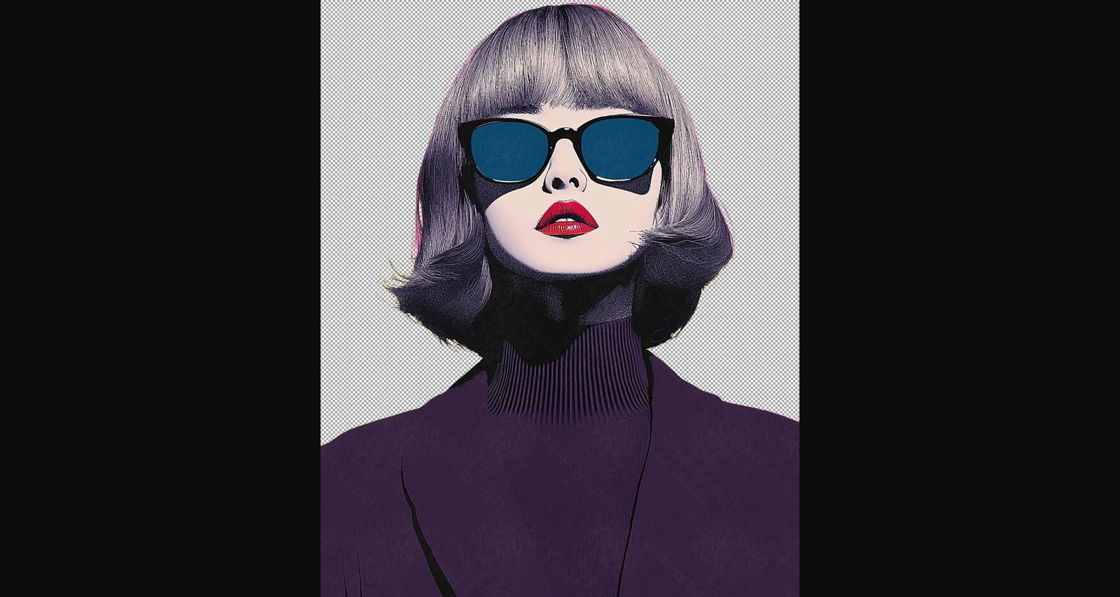 Modern Art Styled Fashion Ad Photo With A Transparent Background 160 SN2987 - Sweet As Hell Designs