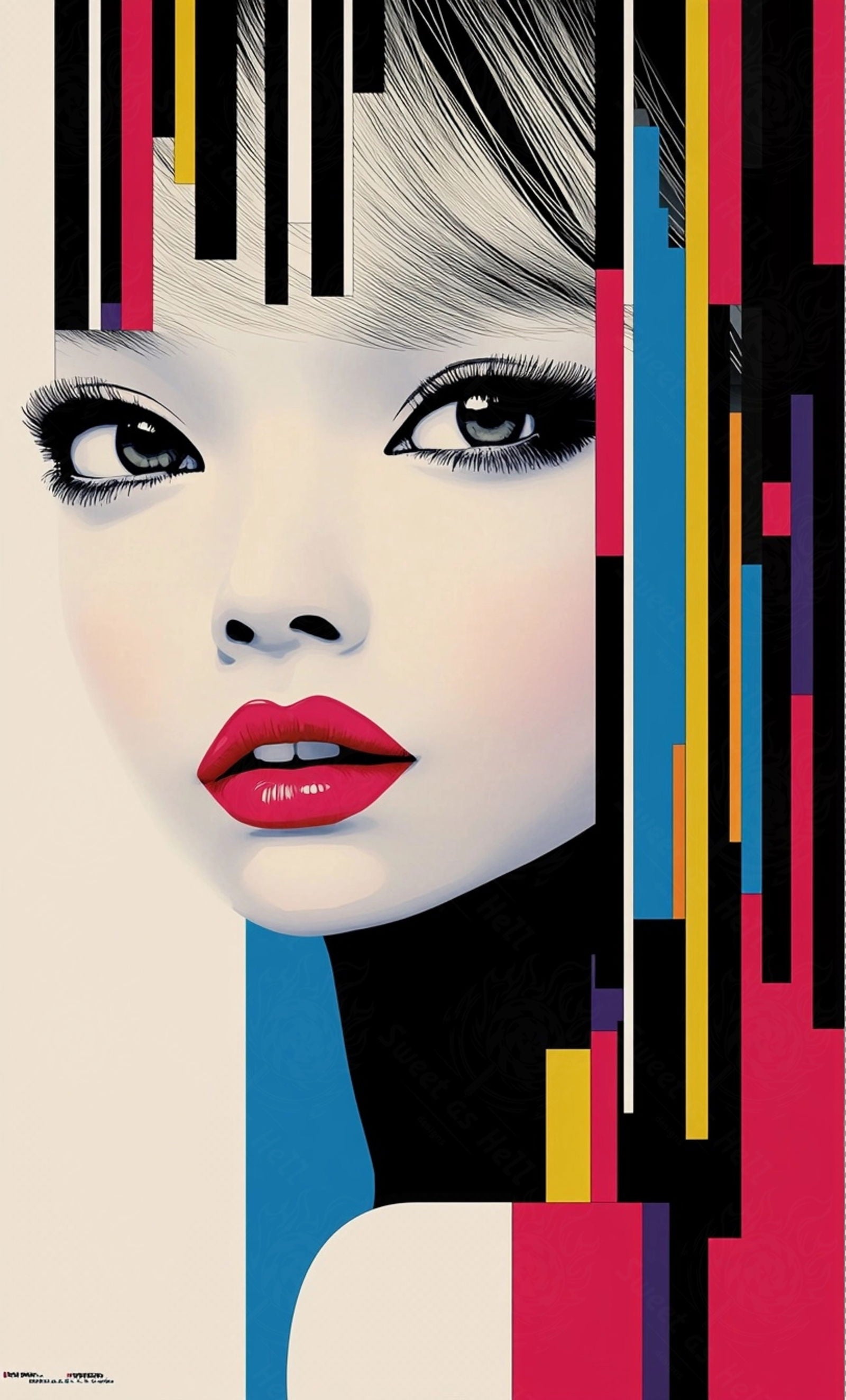 Modern Art Styled Fashion Ad Photo With A Transparent Background 162 SN2989 - Sweet As Hell Designs