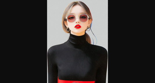 Modern Art Styled Fashion Ad Photo With A Transparent Background 165 SN2992 - Sweet As Hell Designs