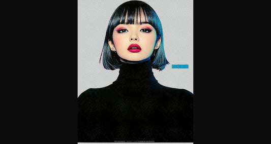 Modern Art Styled Fashion Ad Photo With A Transparent Background 168 SN2995 - Sweet As Hell Designs