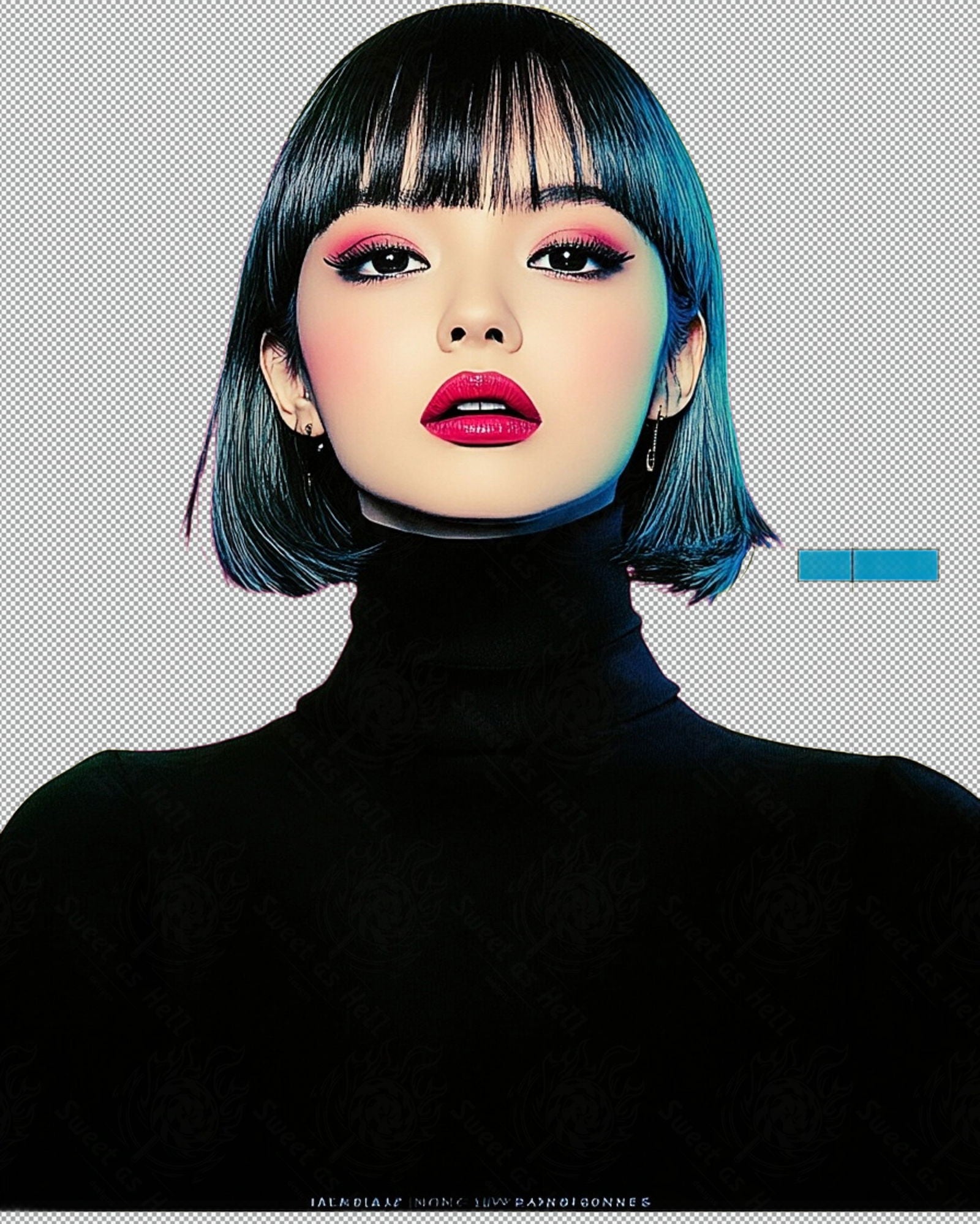 Modern Art Styled Fashion Ad Photo With A Transparent Background 168 SN2995 - Sweet As Hell Designs