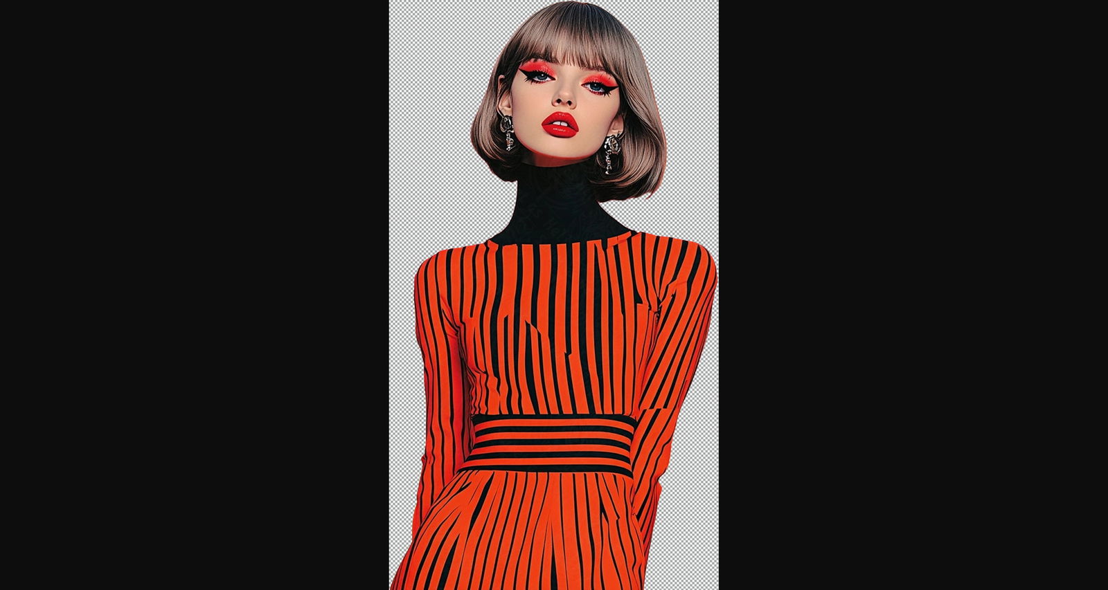 Modern Art Styled Fashion Ad Photo With A Transparent Background 169 SN2996 - Sweet As Hell Designs
