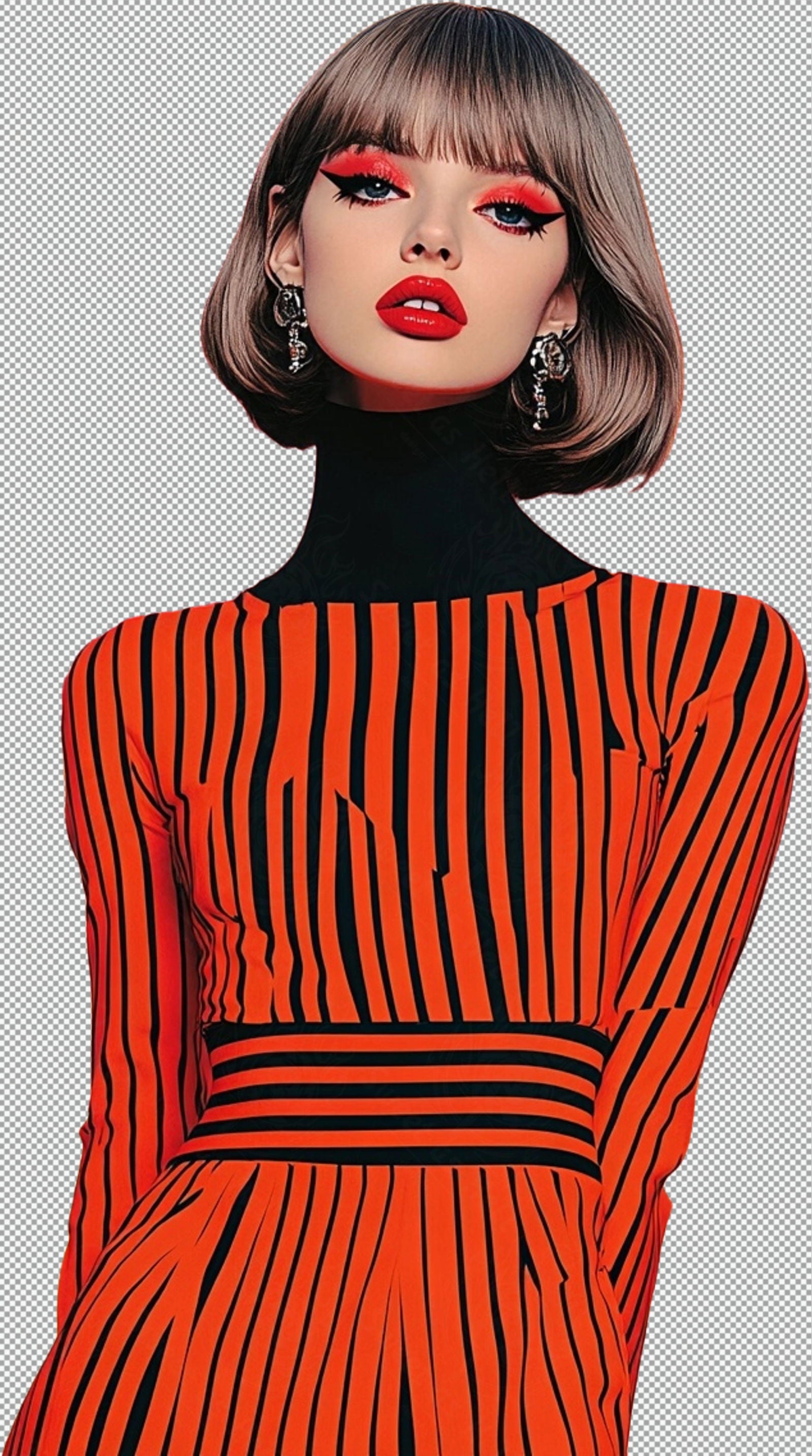 Modern Art Styled Fashion Ad Photo With A Transparent Background 169 SN2996 - Sweet As Hell Designs