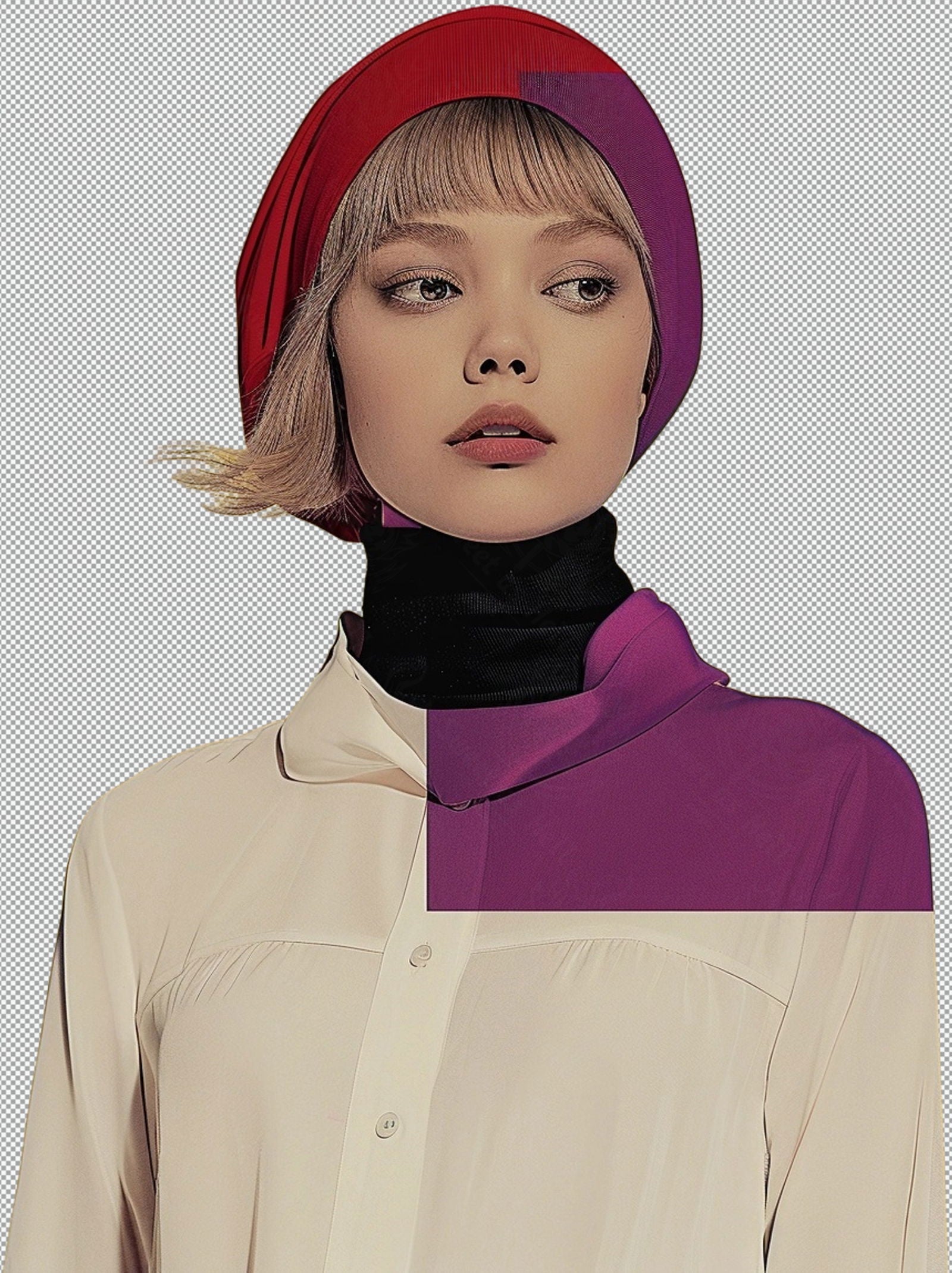 Modern Art Styled Fashion Ad Photo With A Transparent Background 170 SN2997 - Sweet As Hell Designs