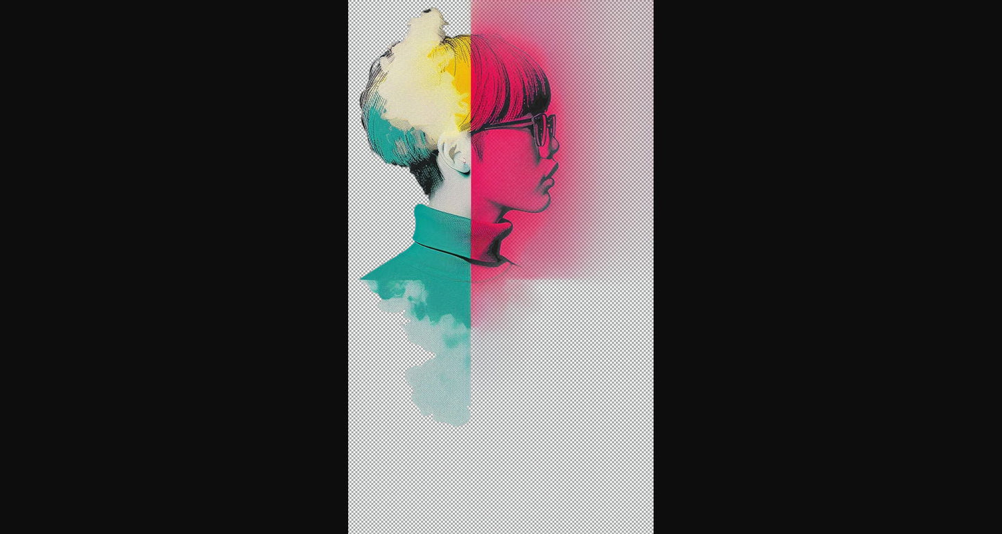 Modern Art Styled Fashion Ad Photo With A Transparent Background 173 SN3000 - Sweet As Hell Designs
