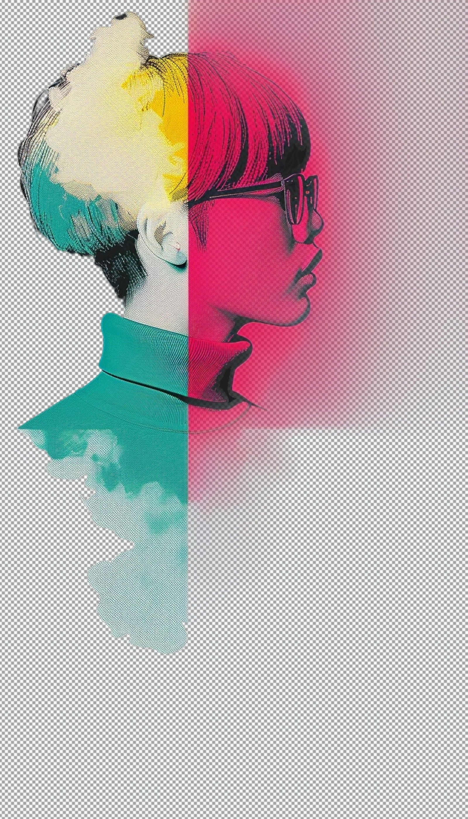 Modern Art Styled Fashion Ad Photo With A Transparent Background 173 SN3000 - Sweet As Hell Designs