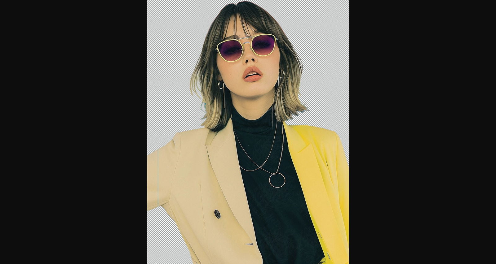 Modern Art Styled Fashion Ad Photo With A Transparent Background 176 SN3003 - Sweet As Hell Designs