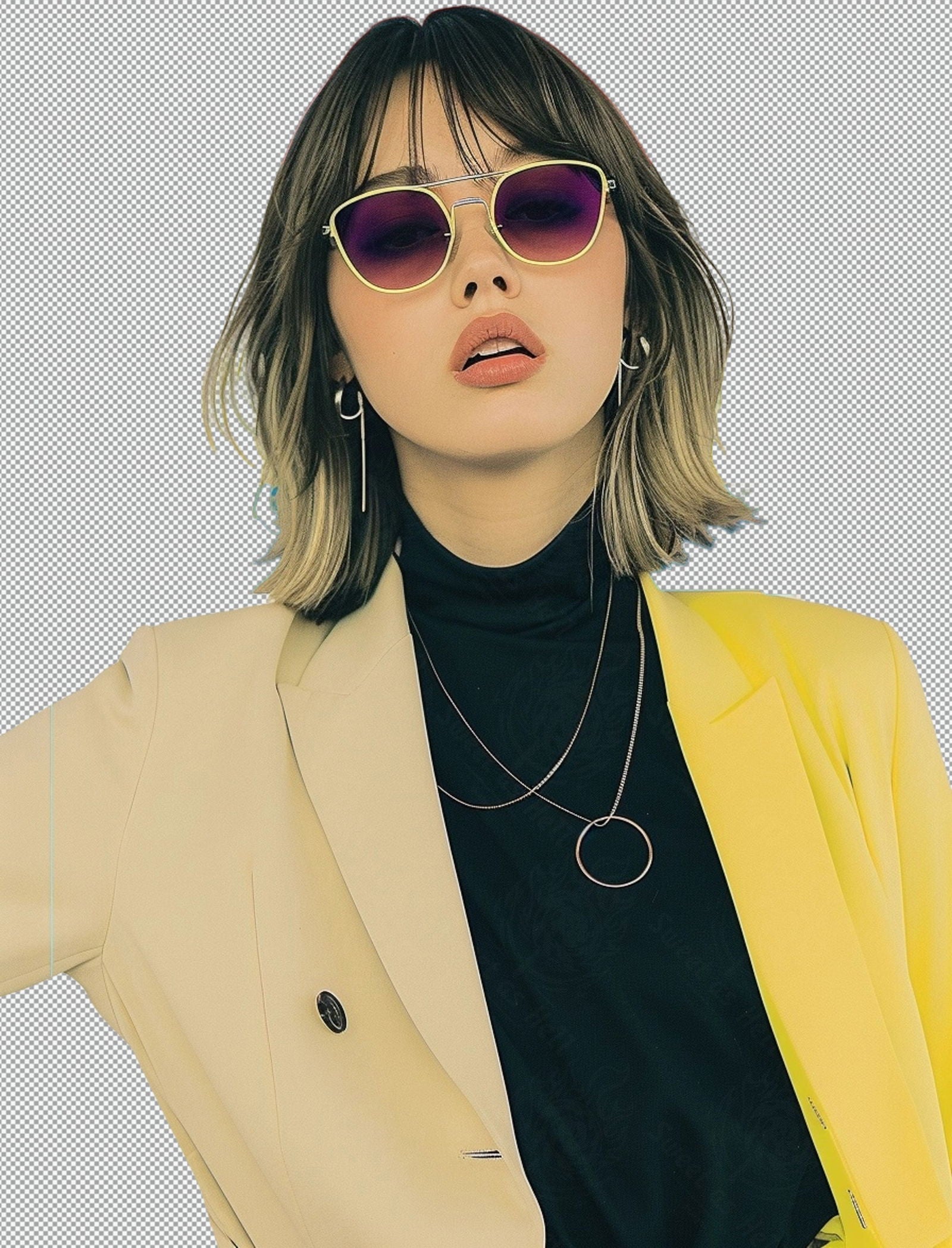 Modern Art Styled Fashion Ad Photo With A Transparent Background 176 SN3003 - Sweet As Hell Designs