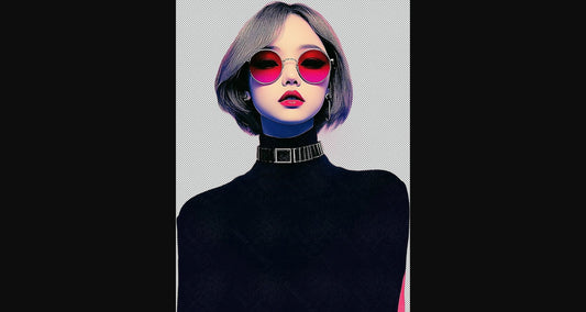 Modern Art Styled Fashion Ad Photo With A Transparent Background 183 SN3010 - Sweet As Hell Designs