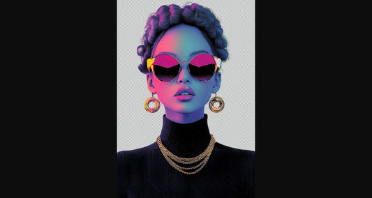 Modern Art Styled Fashion Ad Photo With A Transparent Background 185 SN3012 - Sweet As Hell Designs