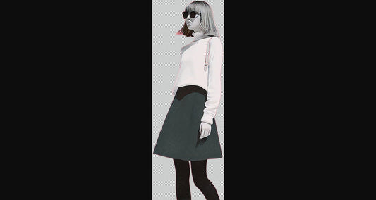 Modern Art Styled Fashion Ad Photo With A Transparent Background 189 SN3016 - Sweet As Hell Designs