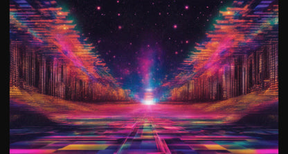 One Point Perspective Abstract Background With Motion Blur 16 by 9 0004 SN931 - Sweet As Hell Designs