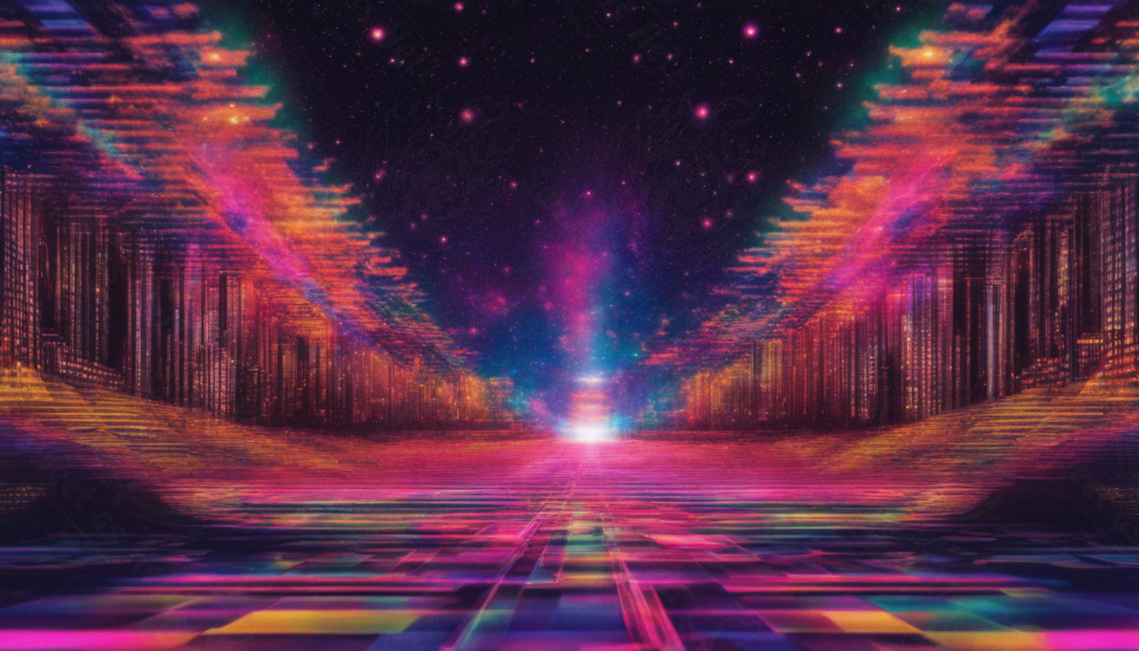 One Point Perspective Abstract Background With Motion Blur 16 by 9 0004 SN931 - Sweet As Hell Designs