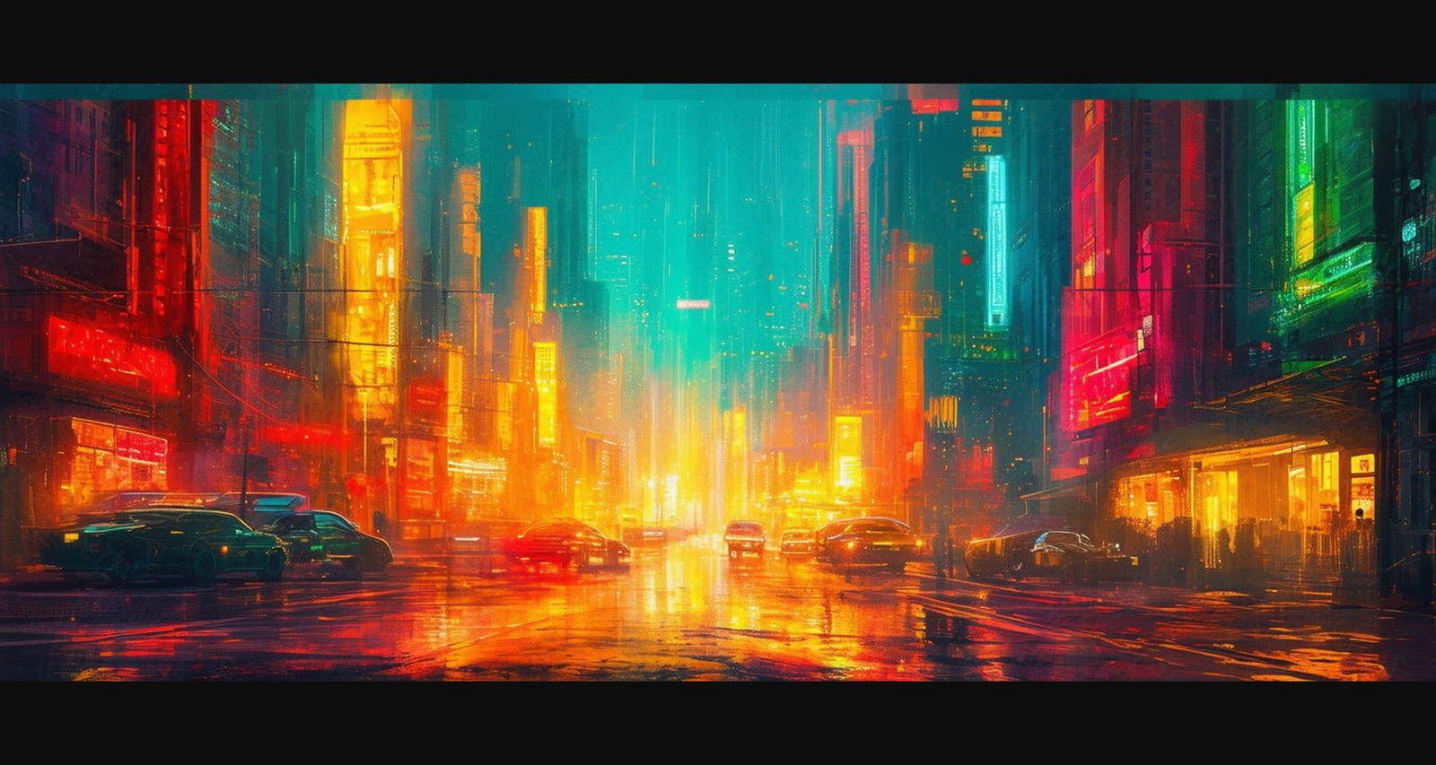 Street Level Illustration of Modern Fantasy City Architecture 0032 SN1195 - Sweet As Hell Designs
