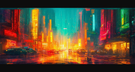 Street Level Illustration of Modern Fantasy City Architecture 0032 SN1195 - Sweet As Hell Designs