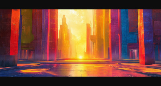 Street Level Illustration of a Futuristic City 0004 SN1143 - Sweet As Hell Designs