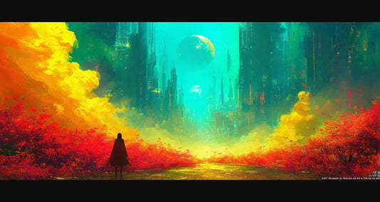 Street Level Illustration of a Futuristic City 0008 SN1147 - Sweet As Hell Designs