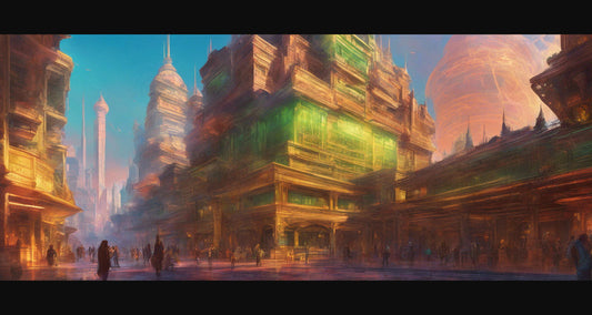 Street Level Illustration of a Futuristic City 0017 SN1156 - Sweet As Hell Designs