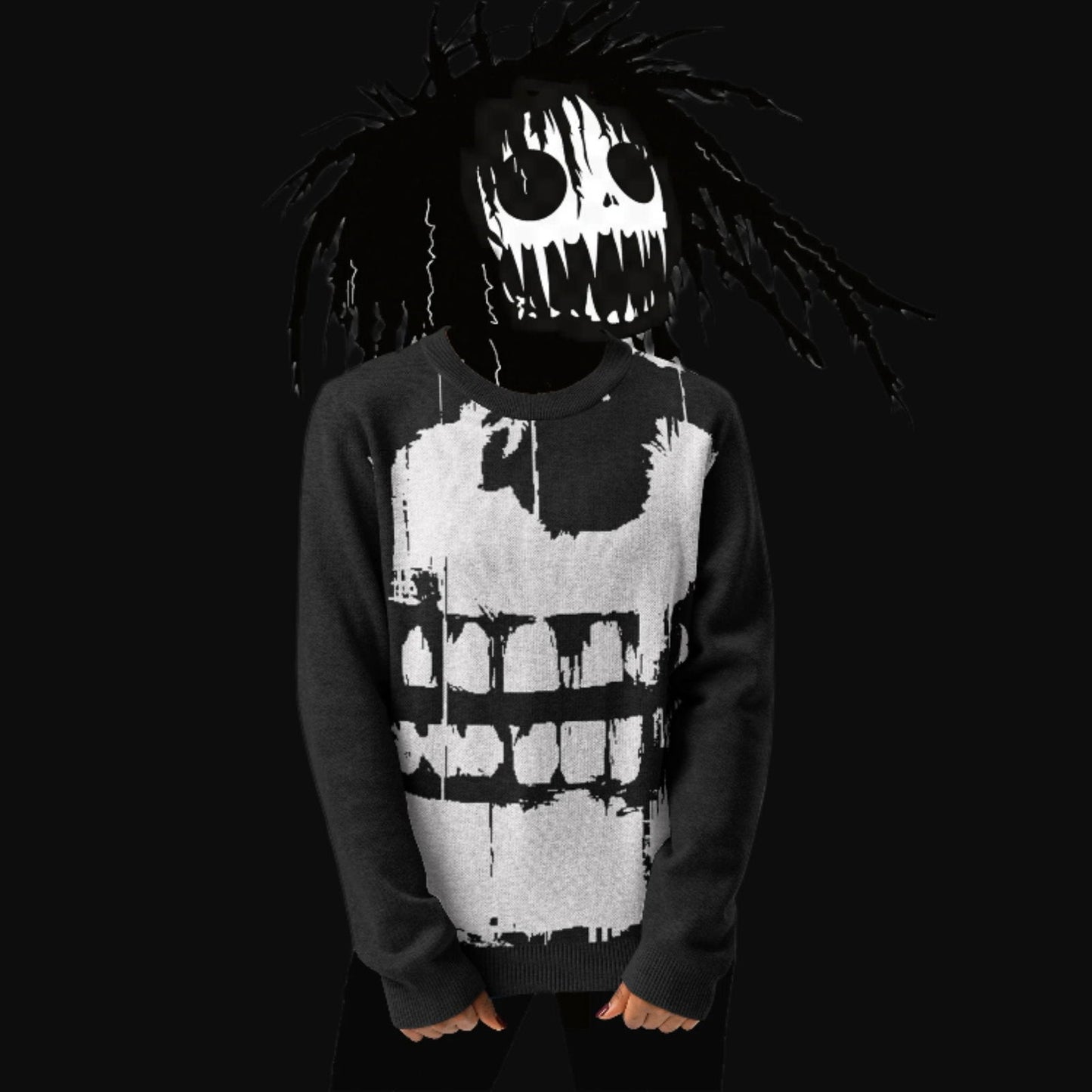 Sweet As Hell Designs' All Smiles Knitted Cotton / Polyester Sweater - Sweet As Hell Designs
