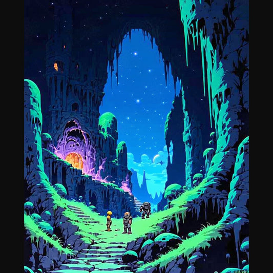 alien landscape night SN3098 - Sweet As Hell Designs