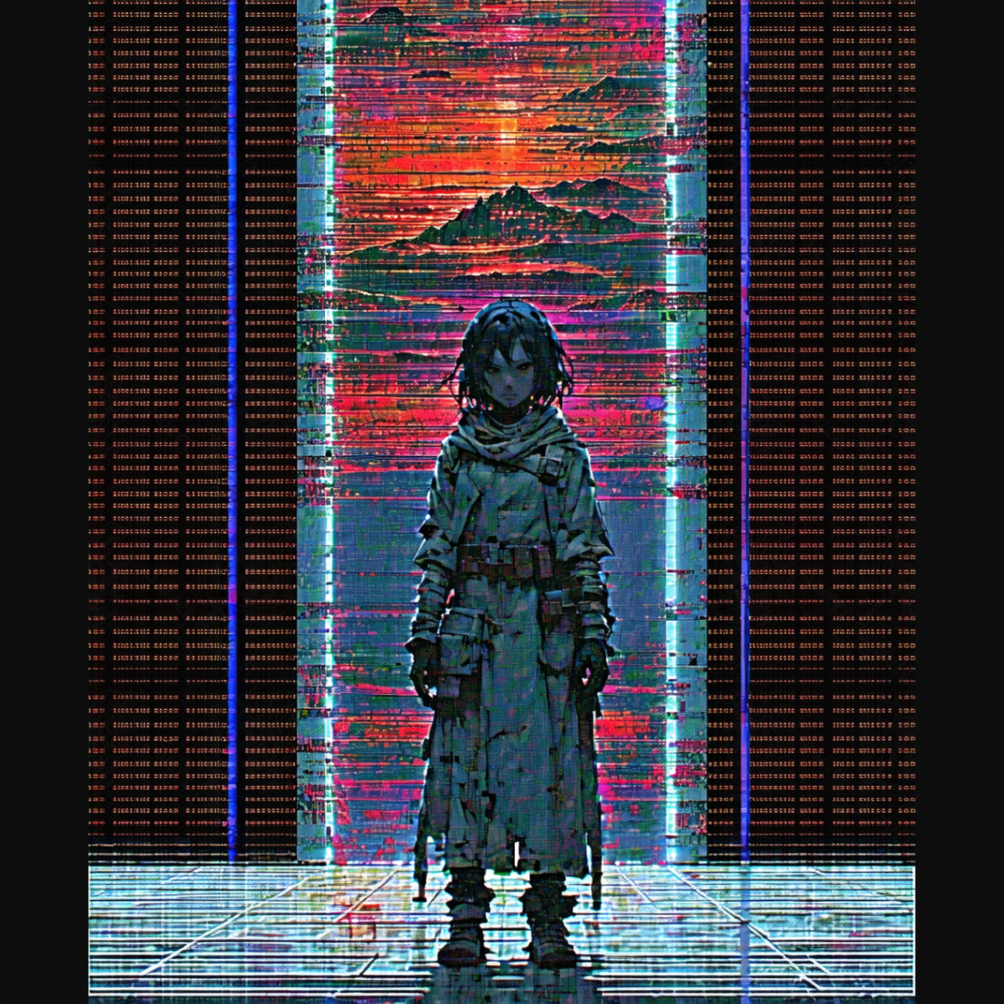 cyberpunk girl digital art SN3156