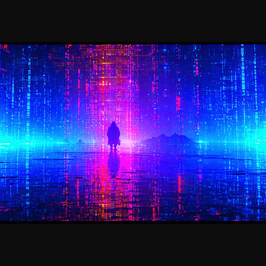 cyberpunk matrix digital rain SN3166