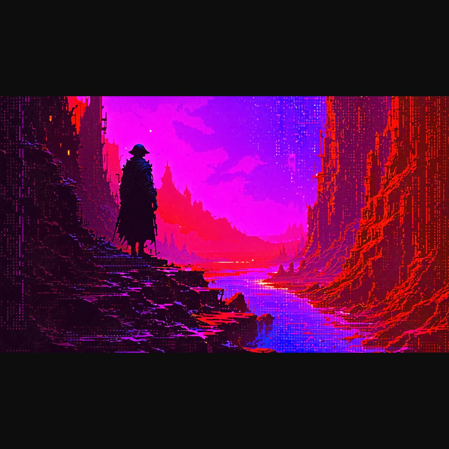 cyberpunk river scene SN3170