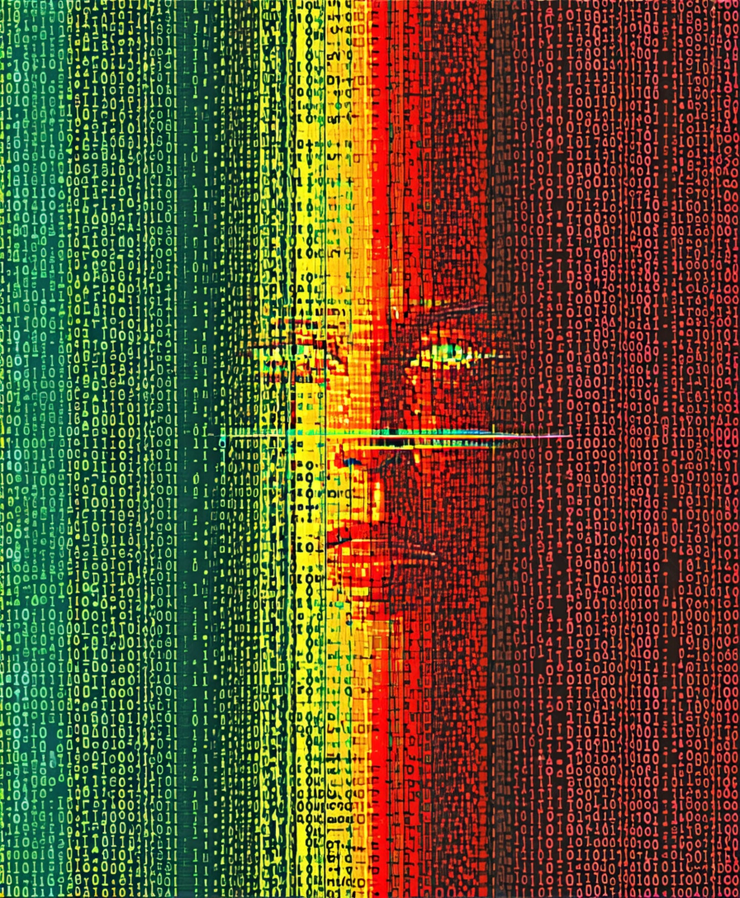 digital face in binary SN3238