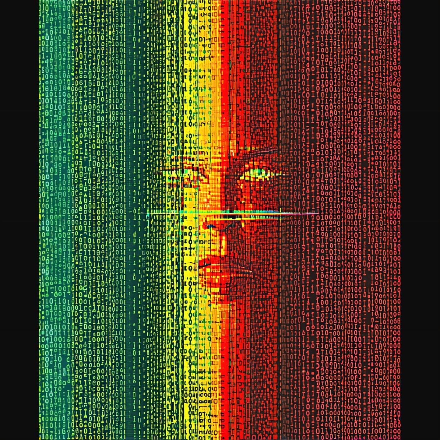 digital face in binary SN3238