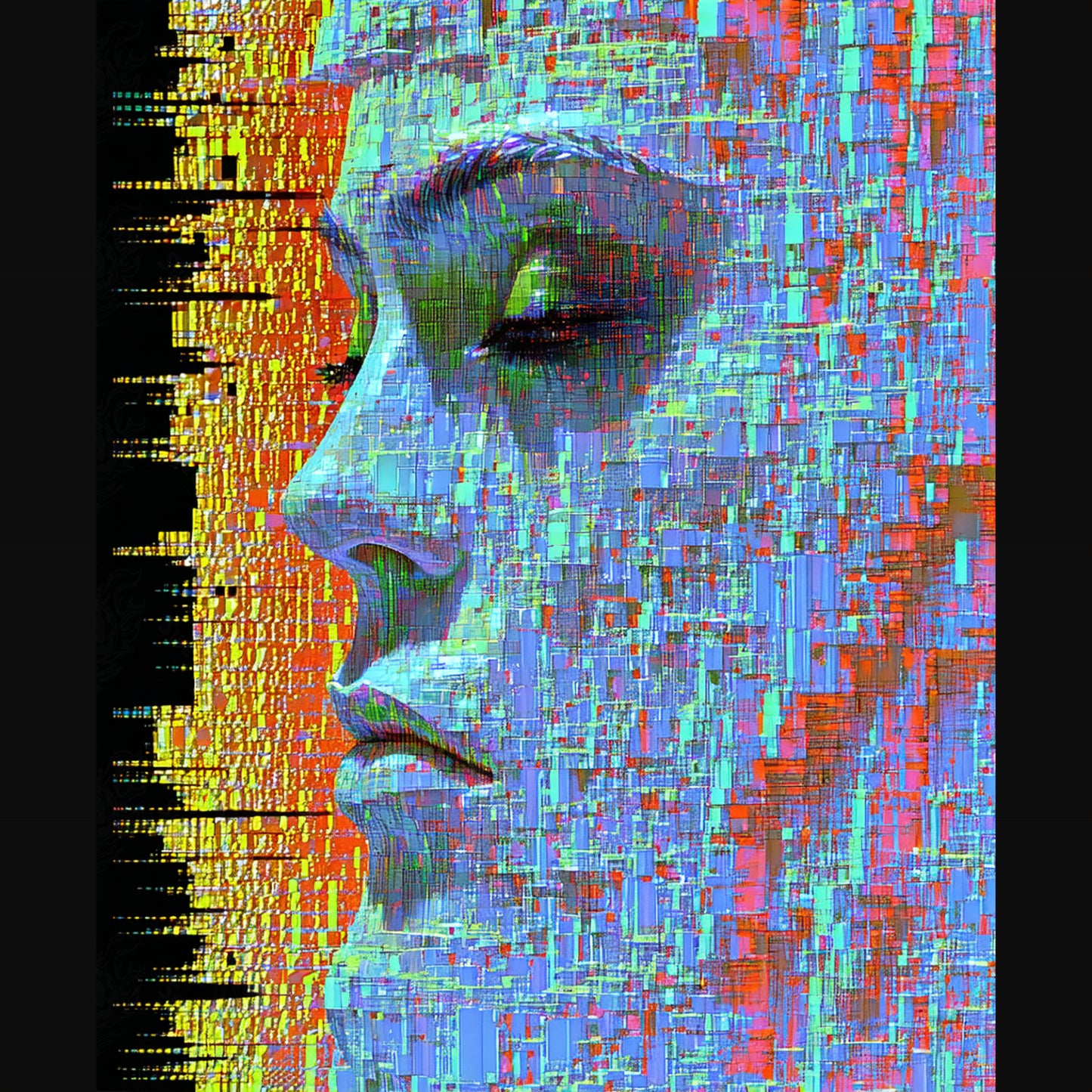 Arte de píxeles con cara digital SN3242