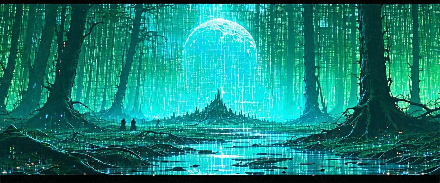 digital forest turquoise glow SN3243