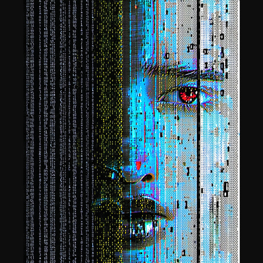 digital glitch face SN3259