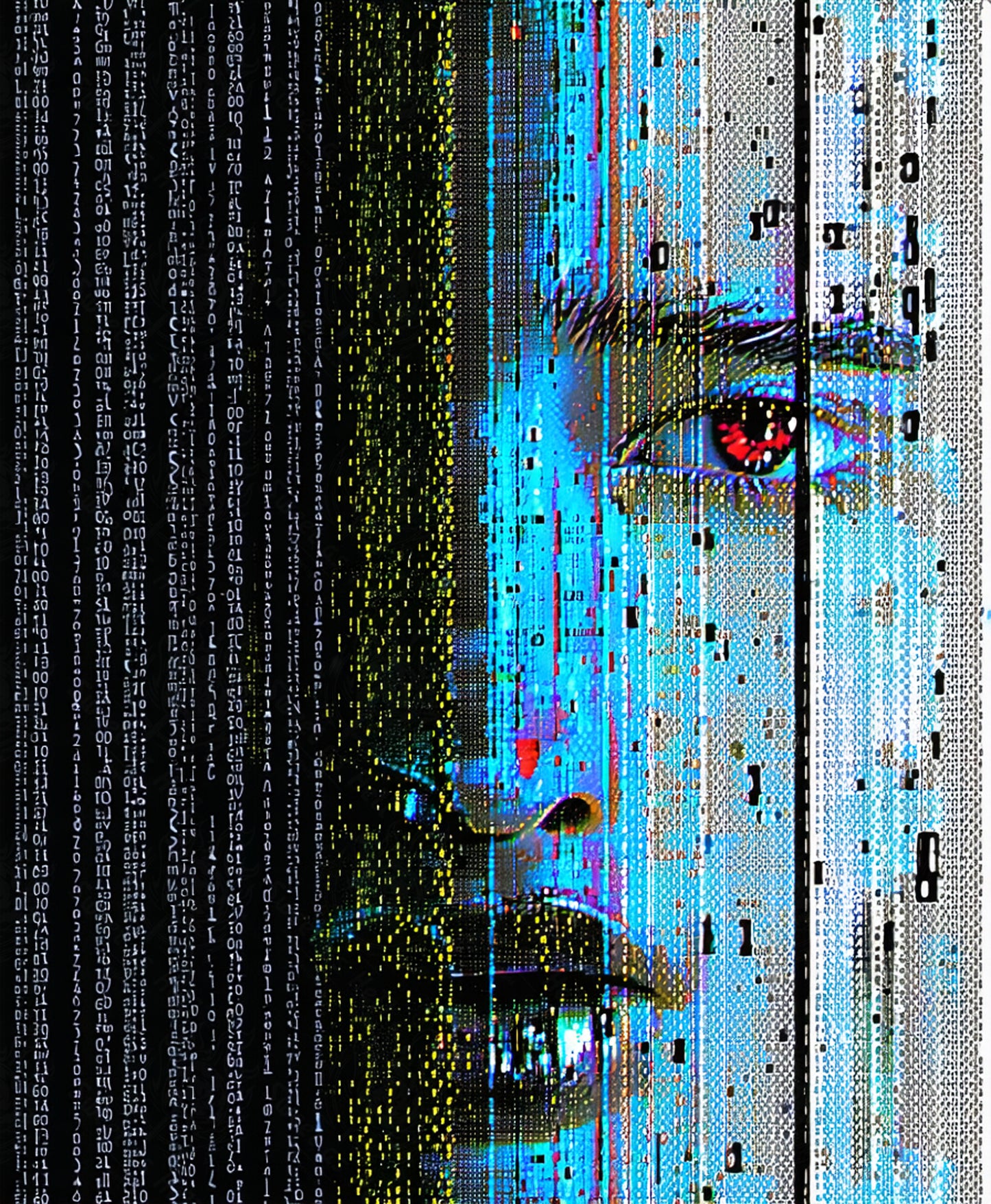 digital glitch face SN3259