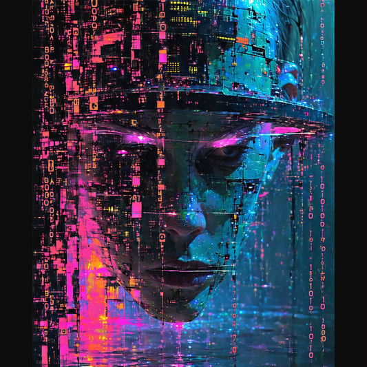 digital glitch portrait SN3260