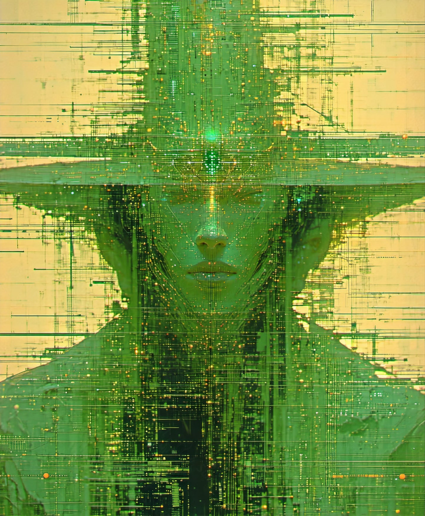 digital shaman green glitch SN3293