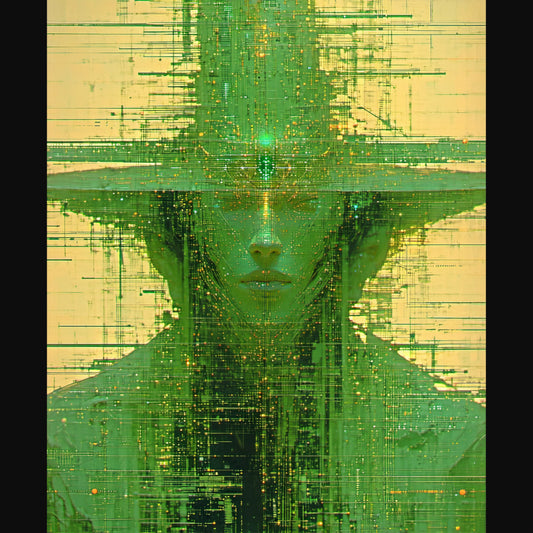 digital shaman green glitch SN3293