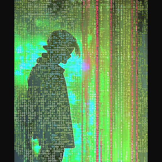 digital silhouette binary code SN3294