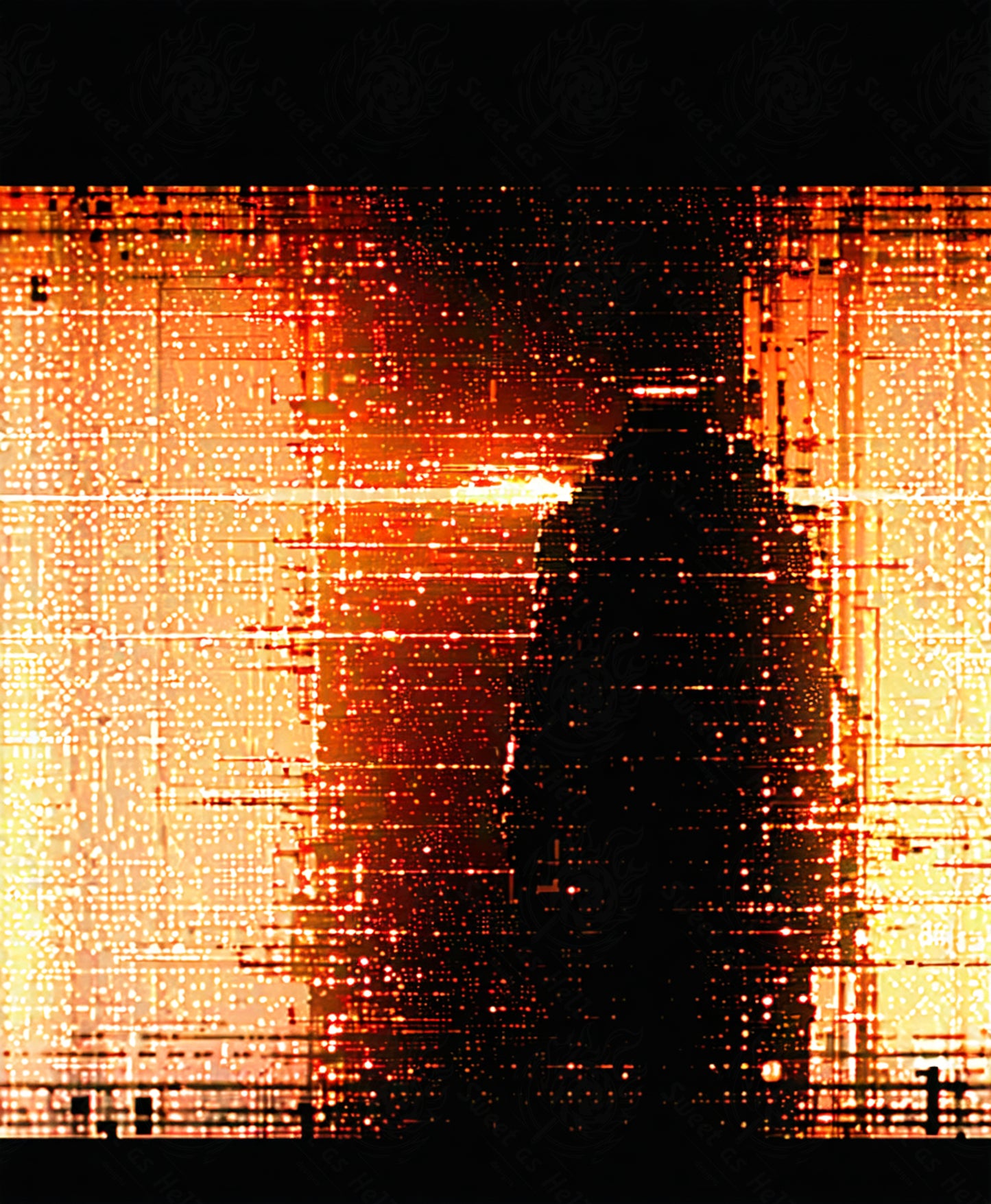 digital silhouette glitch SN3295