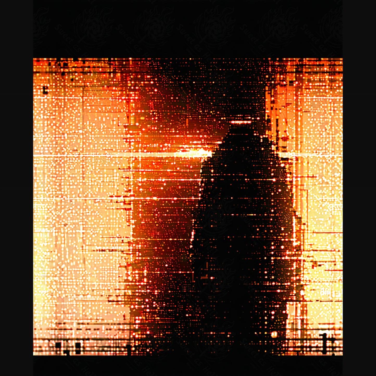 digital silhouette glitch SN3295