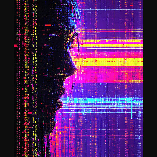 glitch girl digital art SN3323