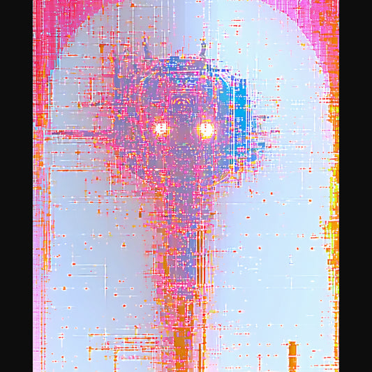 glitched robot art SN3340