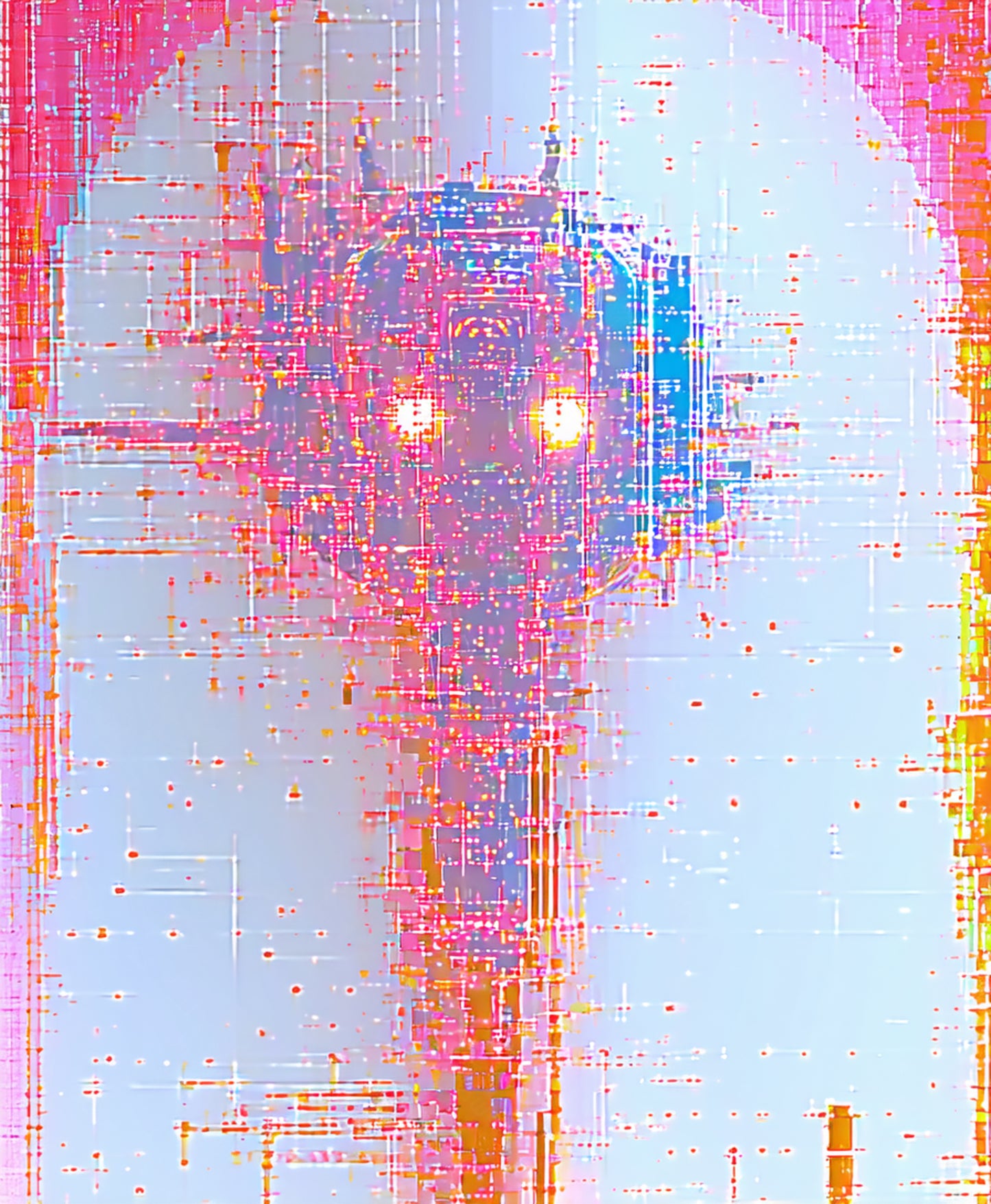 glitched robot art SN3340