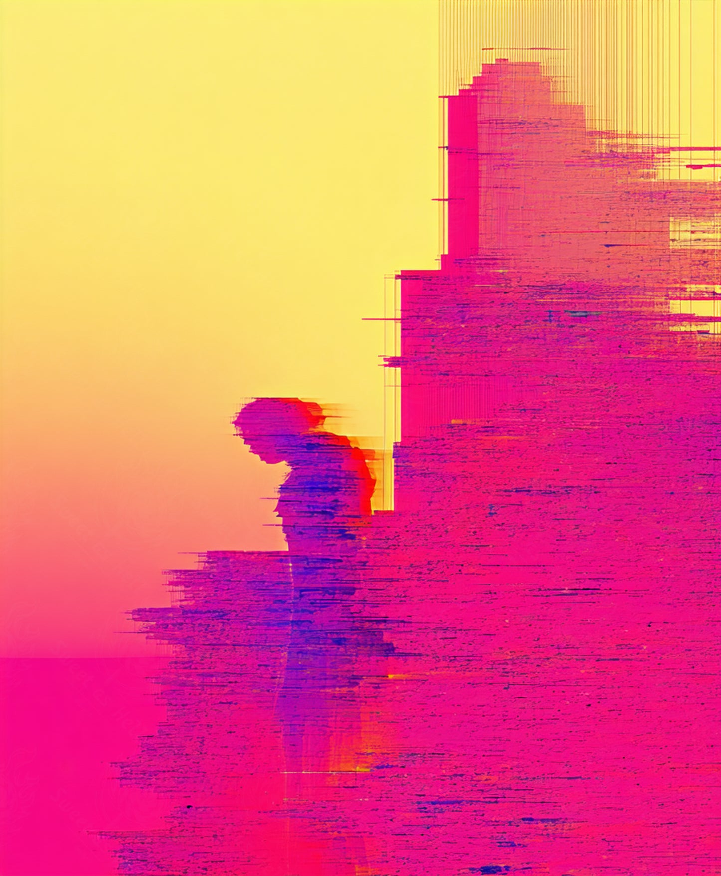 glitched silhouette SN3343