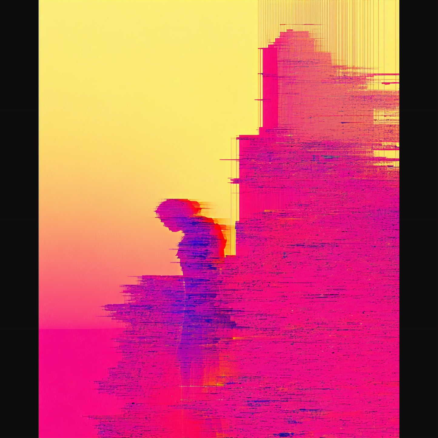 glitched silhouette SN3343