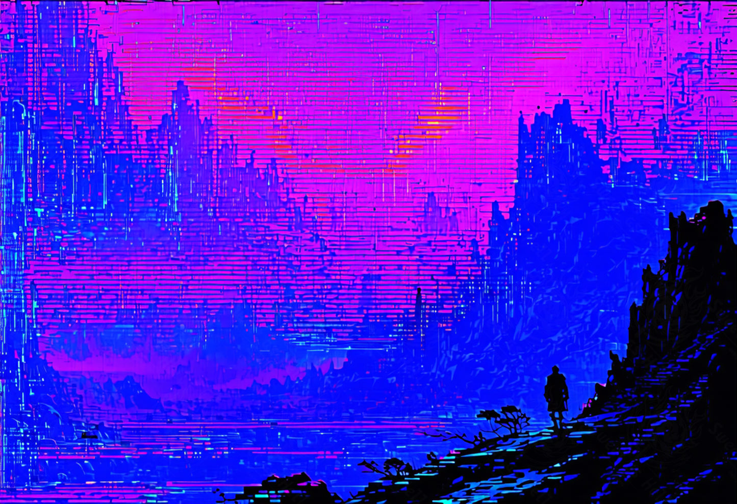 synthwave sunset hike SN3429